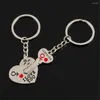 Keychains Romantic Heart Key Couple For Women Men Lovers Cute Chains Metal Keyring Confession Gift Wedding Favors