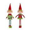 Décorations de Noël Arrivée 21pc 65cm Elf Doll Peluche Jambe Rouge Vert Ornements Garçons Filles Elfes Jouet Année Navidad Home Decors 231013