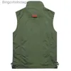 Heren Vesten FGKKS Mannen Mesh Vest lti Pocket Sneldrogend Mouwloos Jasje Reporter Losse Outdoor Casual Dunne Vissersvesten VestL231014