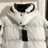 Veste d'hiver femmes doudounes femmes manteau bouffant mode double face conception lettre impression doublure lettre ruban solide manteaux chauds concepteur femmes vêtements