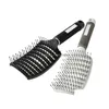 Hair Brushes Women Mas Brush Smooth Pure Pig Hairbrush Styling Plastic Nylon Big Bent Comb Hairdressing Tool7667234 Drop Delivery Pr Dhp84