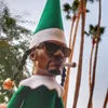 1pc ResinFabric Black Doll Home Kreative grüne Weihnachtsmütze FigurTischdekoration, Hip Hop Plüschpuppe, Plüschpuppe, Weihnachten,St. Patrick's Day, lustige Sammlerstücke