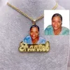 Colares de pingente nome personalizado imagem colar para crianças personalizado acrílico pendente colar custome memória jóias para mulheres presente de natal 231013