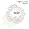 Halskette Ohrringe Set Trendy Perlenohrring Retro Hochzeit Frauen Weibliche Große Perlen Perlenkette Geschenk Mode Perlenarmband