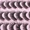 Multilayer Thick Fluffy False Eyelashes Extensions Naturally Soft Light Handmade Reusable Faux Mink Fake Lashes Curly Crisscross Eye Beauty Supply