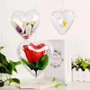 Christmas Decorations Openable Transparent Plastic Christmas Ball Heart Shaped Christmas Tree Ball Baubles for Birthday Wedding Decorat Lrfv