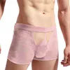 Cuecas masculinas cintura baixa sexy roupa interior gelo renda contraste tanga t calças n cool