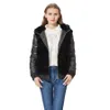 Women's Fur Faux Real Rex Rabbit Coat With Hood Down Jacket Sleeves Bomber Hooded Women 231013