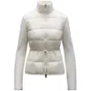 Fyrkantig randdesign Kvinnor Down Jacket Stand Collar Midje Tillbakning Knit Jacka Arm Badge Women Warm Coat Size S-L2917