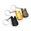 Keychains Game PUBG Level 3 Body Armor Keychain Small Size Vest Metal Key Chain Ring Holder Porte Clef Men Gift SMEEXKE