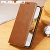 Mobiltelefonfodral Musubo Luxury Leather Case för iPhone 14 13 Pro XS Max 7 Plus Wallet Fundas Card Cover för iPhone 8 Plus 6 XR 11 12 X Flip Coque L230823