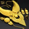 مجوهرات الزفاف مجموعات Aniid Big Plated Gold Women Necklace Dubai African Party Gifts Arvic 231013