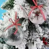 Рождественские украшения 24 шара/партия DIY 70 мм Рождественская елка Подвесной шар Прозрачный шар Прозрачный шар с пластиковым наполнителем Орнамент 231013