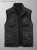 Gilet da uomo Gilet da lavoro da uomo UOMO Abbigliamento da pesca Cappotto invernale Giacca senza maniche Spedizione gratuita Gilet di jeans Caccia Giacche a rete lti-pocketL231014