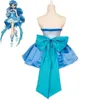 Cosplay Anime Melody Pichi Pitch Hanon Hosho Cosplay disfraz peluca mujer Sexy vestido azul Halloween carnaval fiesta juego de rol disfraz traje