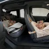 YUEXUAN Asiento de coche para perros de diseño para perros pequeños y medianos, bolsa portátil para mascotas, asiento para perros, gatos, asiento elevador antideslizante para perros con almohadilla, correa de seguridad, cama duradera para perros, fácil de instalar