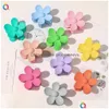 Hair Accessories 34 Colors Ins Women Girls Elegant Hair Claw Big Flower Designer Hairpin Party Favor Barrettes Beautif Hairs Clip Acce Dh3Rv