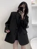 Women's Suits Fashion Fancy Black Suit Jacket Lady 2023 Autumn/winter Loose All-matching Bleizer Casual De Mujer Blazer Women