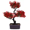 Dekoracyjne kwiaty dekoracje domowe sztuczne donitee fałszywe bonsai drzewo kwiatowy symulacja faux wewnętrzna realistyczna
