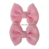 Hair Accessories Ins 18Color 3Inch Hair Bows Girls Clips 2Pcs/Pairs Baby Bb Clip Cute Barrettes Designer Accessories Baby, Kids Matern Dhxnl