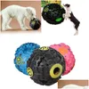 Dog Toys Chews Pet Puppy Sound Ball Leakage Food Toy Cat Squeaky Squeaker Supplies Play Drop Delivery Home Garden Dh0Pu