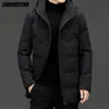 Parkas pour hommes haut de gamme nouvelle marque mode décontractée longue 90% hommes doudoune en duvet de canard avec capuche coupe-vent noir manteaux bouffants vêtements d'hiver pour hommes L231014