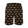 Herenshorts Halloween Board Spooky Bat Print Mode Strand Mannelijke Aangepaste Sport Sneldrogende Zwembroek Cadeau