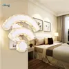 Applique murale moderne lumière LED créative Wifi forme K9 cristal en acier inoxydable pour couloir salon décor à la maison chambre