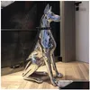 Decorações de jardim Decoração de casa Scpture Doberman Cão Grande Tamanho Arte Animal Estátuas Estatueta Decoração de Quarto Resina Estátua Ornamentgift Dhrzv