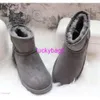 Venda quente AUSG clássico Curto Mini estilo 5854 mulheres botas de neve manter bota quente moda pele clara botas femininas sapatos de inverno 17 cores 19