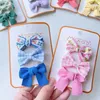 Hair Accessories Baby Sweet Fashion Kids Clip Children Bow Hairpins Korean Grip Checked Barrettes