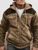 Men's Hoodies Fleece Long Sleeve Zipper Parkas Vintage Coat Jacket Color Block Graphic Prints Daily For Men/Women Outerwear