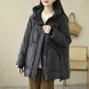 Parkas pour femmes Schinteon femmes veste de canard blanc avec capuche automne vêtements d'hiver chauds coupe-vent couleur unie manteau doublé mode 2023 231013