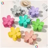 Hair Accessories 34 Colors Ins Women Girls Elegant Hair Claw Big Flower Designer Hairpin Party Favor Barrettes Beautif Hairs Clip Acce Dh3Rv