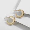 Boucles d'oreilles tendance pour femmes, couleur or, cornes de lune, cercle géométrique, breloque, bijoux cadeaux, 2023