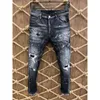 Jeans Männer Loch Hellblau Dunkelgrau Italien Mann Hosen Hosen Streetwear Denim Skinny Slim Straight Biker Jean für Frauen D2 Top Qualität 28-40 Größe DSQSML