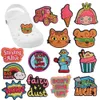 Wholesale 100Pcs PVC No Bad Days Girl Bear Car Cupcake Ice Cream Buckle Decorations For Bracelet Button Clog Adult Gift