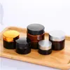 5g 10g 15g 20g 30g 50g Amber Glass Cream Jar Bottle Cosmetic Makeup Jars Refillable Lotion Bottles Gsbmi