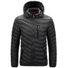 Męskie Parkas White Duck Wyściełane lekkie kurtki dla mężczyzn z kapturem puffer płaszcz plus 5xl 6xl męski odzież 2023 Hurtowa Guangzhou 231013