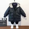 Abrigo de plumón 2023 Nuevos abrigos de invierno para niños adolescentes además de chaqueta cálida de terciopelo para niños Moda con cremallera con capucha Ropa de abrigo para niños 4 6 8 10 12 14 años J231013