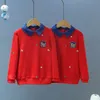 TW2023Cartoon Little Bear Kids' 2023 Winter Boys' plush warm sweater kids designer clothes Christmas gift