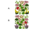 Dekorativa blommor 24st plast mini blommor hem blandade obehandlade saftiga växter flockade konstgjorda färgglada väggkontor diy hantverk