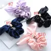 Autres accessoires de mode 50pc / lot imprimé floral en mousseline de soie arcs bandes de cheveux élastiques femmes chouchous alliage rond attaches de cheveux bandes de corde lapin oreille filles chapeaux 231013