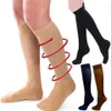 Whole- 1 Pair Unisex Antifatigue Compression Socks Flight Travel Anti-Fatigue Knee High Anti Fatigue Magic Stockings Black Whi307r