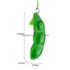 Partij gunst Kawaii Squishy erwten in een peul sleutelhanger Edamame sleutelhanger schattig Mochi Bean Fidget speelgoed leuk sleutelhanger ring cadeau knijp speelgoed Dr Dhdci