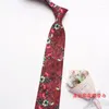 Bow Ties Retro Small Floral Tie For Men's Casual And Fashionable Polyester Silk Printed Arrow Hand Highest quality