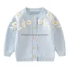 Cardigan Cardigan Little Maven Baby Girls Sweater Lovely Light Blue Casual Clothes Autumn Children Pretty Coat For Kids 2-7 Year Baby, Dhh75