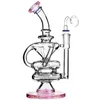 Bong Dab Rig Glas Wasserpfeife Recycler Bohrinsel 14 mm Banger Bubbler Shisha berauschender Wabenperkolator klar für Rauchzubehör Dabs