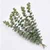 Dekorativa blommor 10st konstgjorda stjälkar eukalyptus lämnar props gren xmas bröllop