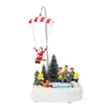 Christmas Decorations Resin Rotating Village House Statue Lighted Music Snow Desk Ornaments Year Decoration 231013